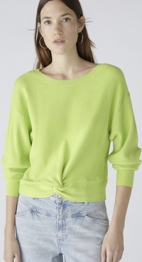 Style 86645 - Twist front detail sweater LIME