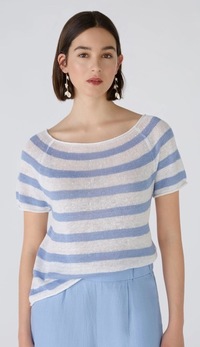Style 87468 - Linen Stripe top BLUE