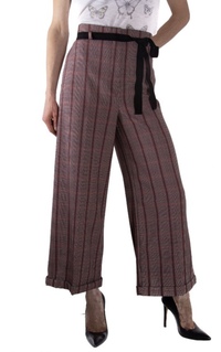 EMME OIDIO - Red check wide leg trouser