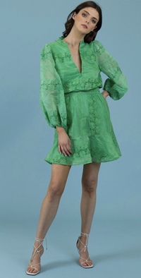 Style 885/13 - Broderie dress GREEN