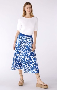 Style 76236 - Silky Print Pleated Skirt