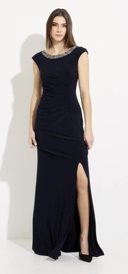 Style 231709 - Crystal neckline evening dress