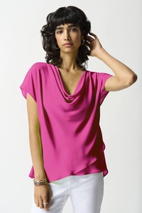 Style 242027 - Silky cowl neck top PINK