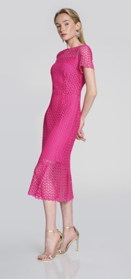 Style 242704 - Chevron overlay dress