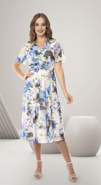Style 2872 - Chiffon dress with watercolour print