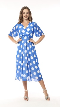 Style 2870 - Chiffon dress with spots