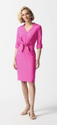 Style 242011 - Bow front dress ULTRA PINK